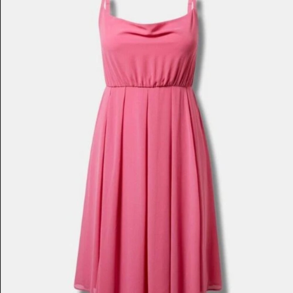 Set: Dress & Cardi Set in Flirty Pink - Torrid Plus Size